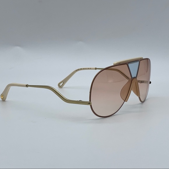 Chloe CE154S Aviator Peach/Rose Sunglasses - Picture 4 of 10